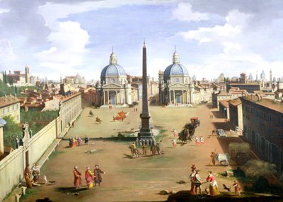 Ansicht der Piazza del Popolo in Rom von Gaspar van Wittel